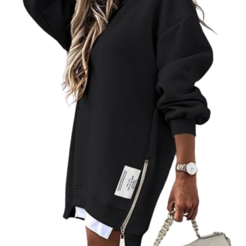 Elegant Black Bomber Jacket for Women - Picture 2 of 5